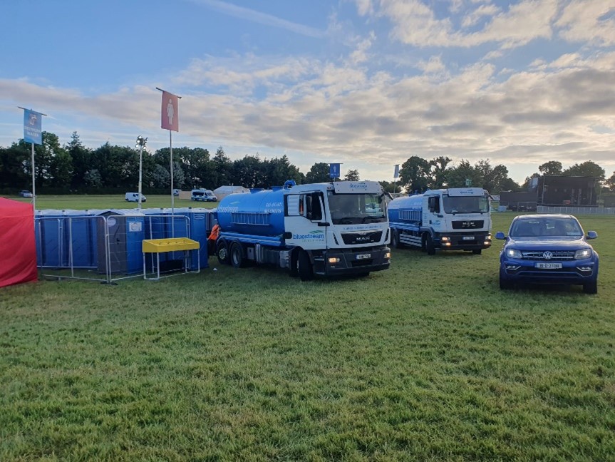 Cleanloo, Bluestream Environmental, events. wastewater removal for a number of festivals, maintain a clean venue, events